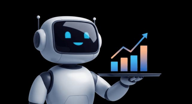 AI assistant presenting growth chart